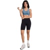 image:imageJockey Womens Bra Seamfree Mid Impact Zip Front Sports BraHarbor Blue