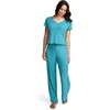 image:imageJockey Womens Loungewear Soft Luxe Textured PantTeal Cove