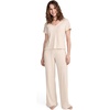 image:imageJockey Womens Loungewear Soft Luxe Textured Short Sleeve TopOatmeal Heather