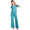 image:imageJockey Womens Loungewear Soft Luxe Textured Short Sleeve TopTeal Cove