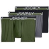 image:imageJockey Mens Underwear Infinite Cool Microfiber Stretch 35 Trunk  3 PackBlack Moss