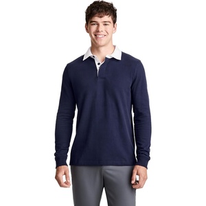 image:imageJockey Mens Activewear 1876 Collection Long Sleeve Rugby Polo1876 Navy Blue