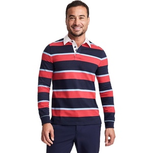 image:imageJockey Mens Activewear 1876 Collection Long Sleeve Rugby Polo1876 Red Blue