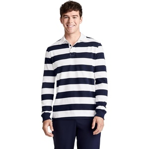 image:imageJockey Mens Activewear 1876 Collection Long Sleeve Rugby Polo1876 Stripe
