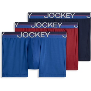 image:imageJockey Mens Underwear Infinite Cool Microfiber Stretch 35 Trunk  3 PackMaritime Mix