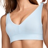 image:imageJockey Womens Bra Seamfree Light Support Plunge BraletteBlue Topaz