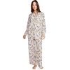 image:imageJockey Womens Sleepwear Cotton Poplin Long Sleeve Button UpPressed Flowers