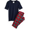 image:imageJockey Boys Sleepwear Boys Ultra Soft Cooling Jogger Sleep SetTrue NavyRed Wish Plaid