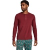 image:imageJockey Mens Sleepwear Mens Fam Jams Long Sleeve HenleyDeep Cranberry