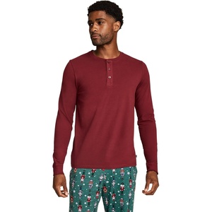 image:imageJockey Mens Sleepwear Mens Fam Jams Long Sleeve HenleyDeep Cranberry