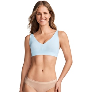 image:imageJockey Womens Bra Seamfree Light Support Plunge BraletteBlue Topaz