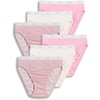 image:imageJockey Womens Underwear Plus Size 100 Cotton Classic French Cut  6 PackSienna SunsetSimple Pink StripeIvory