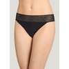 image:imageJockey Womens Underwear Soft Touch Lace Modal ThongBlack