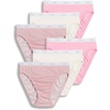 image:imageJockey Womens Underwear Plus Size 100 Cotton Classic French Cut  6 PackSienna SunsetSimple Pink StripeIvory