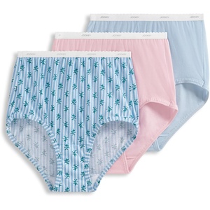image:imageJockey Womens Underwear Plus Size 100 Cotton Classic Brief  3 PackElegant Blooms