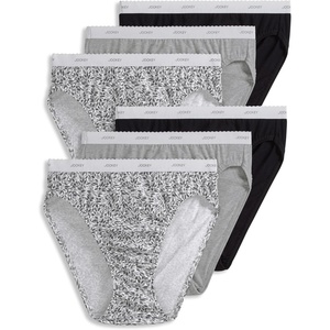 image:imageJockey Womens Underwear Plus Size 100 Cotton Classic French Cut  6 PackBlack Petals