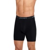 image:imageJockey Mens Underwear Lightweight Cotton Blend 7 Long Leg Boxer Brief  4 PackBlack