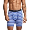 image:imageJockey Mens Underwear Lightweight Cotton Blend 7 Long Leg Boxer Brief  4 PackDock Stripe