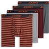image:imageJockey Mens Underwear Lightweight Cotton Blend 7 Long Leg Boxer Brief  4 PackAshberry