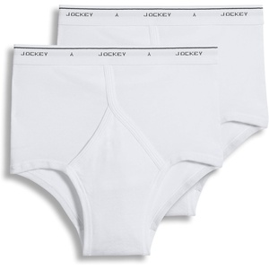 image:imageJockey Tall Man Classic Brief 2 Pack  100 Cotton Underwear for MenWhite