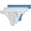 image:imageJockey Womens Underwear Organic Cotton Stretch Logo Thong  3 PackWinter Floral
