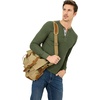 image:imageJockey Mens Baselayer Long Sleeve Waffle HenleyMilitary Green Heather Out