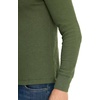 image:imageJockey Mens Baselayer Long Sleeve Waffle HenleyMilitary Green Heather Out