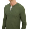 image:imageJockey Mens Baselayer Long Sleeve Waffle HenleyMilitary Green Heather Out