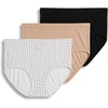 image:imageJockey Womens Underwear 100 Cotton Elance Breathe Brief  3 PackLightSimple DotBlack