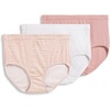 image:imageJockey Womens Underwear 100 Cotton Elance Breathe Brief  3 PackWhiteSeashell RoseNeutral Rose Horizon
