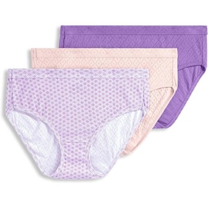 image:imageJockey Womens Underwear 100 Cotton Elance Breathe Brief  3 PackCoral MistPier GeoPurple Amethyst