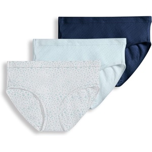 image:imageJockey Womens Underwear 100 Cotton Elance Breathe Brief  3 PackFlowing FineFrothy BlueNavy
