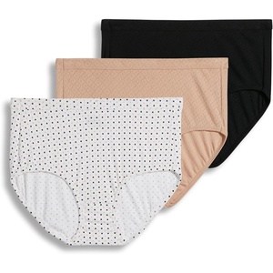 image:imageJockey Womens Underwear 100 Cotton Elance Breathe Brief  3 PackLightSimple DotBlack