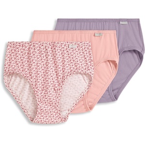 image:imageJockey Womens Underwear 100 Cotton Elance Breathe Brief  3 PackLilac DreamsFloral WishBlushing Rose