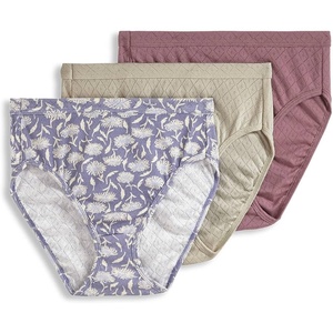 image:imageJockey Womens Underwear 100 Cotton Elance Breathe Brief  3 PackSandy ShimmerFloral Frayed HydrangeaPurple Haze