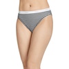 image:imageJockey Womens Underwear 100 Cotton Classic French Cut  3 PackGrey HeatherSimple StripeBlack
