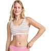 image:imageJockey Womens Bra Organic Cotton Stretch Tank Strap BraletteFawn Stripe