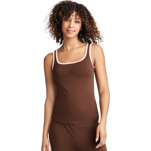 image:imageJockey Womens Loungewear Cotton Stretch Ruched TankCoffee