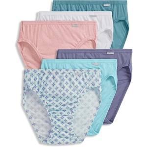 image:imageJockey Womens Underwear 100 Cotton Elance French Cut  6 PackWinter SprigHydrangeaSeaCoral Mist HeatherCoveWhite