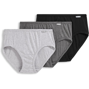 image:imageJockey Womens Underwear 100 Cotton Elance Hipster  3 PackGrey HeatherCharcoal HeatherBlack