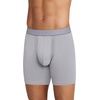image:imageJockey Mens Underwear Chafe Proof Pouch Cotton Stretch 6 Boxer Brief  3 PackJust Past MidnightMid GreyBlack Out