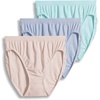 image:imageJockey Womens Underwear Comfies Cotton French Cut  3 PackTeal BluePeriwinklePeach Rose