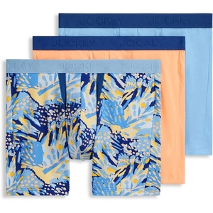 image:imageJockey Mens Underwear Chafe Proof Pouch Cotton Stretch 6 Boxer Brief  3 PackTropic Breeze