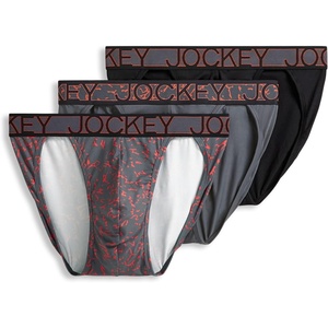 image:imageJockey Mens Underwear Microfiber Stretch String Bikini  3 PackStriated Steel