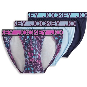 image:imageJockey Mens Underwear Microfiber Stretch String Bikini  3 PackWander Blue
