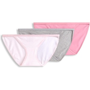 image:imageJockey Womens Underwear Organic Cotton Stretch Logo String Bikini  3 PackTidal Blush