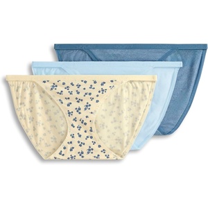 image:imageJockey Womens Underwear Organic Cotton Stretch Logo String Bikini  3 PackWinter Floral
