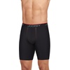 image:imageJockey Mens Underwear Chafe Proof Pouch Microfiber 85 Long Leg Boxer Brief  3 PackBlack Night