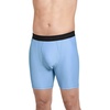 image:imageJockey Mens Underwear Ultimate Freedom 8 Long Leg Boxer Brief  2 PackSoft Sky BlueShadow Blue