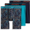 image:imageJockey Mens Underwear Chafe Proof Pouch Microfiber 85 Long Leg Boxer Brief  3 PackOcean SurfLight TrailsJockey Blue